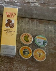 Burt’s Bees Set Tin Cream Hand Salve Lip Balm Peppermint Res-Q Lemon Repair Foot