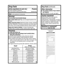 A+Health Pinworm Treatment Pyrantel Pamoate Oral Suspension, Family Pack, for Ad