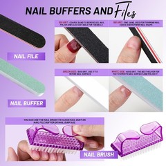 FANDEI Nail Care Kit, Nail Buffers and Files, Nail Cuticle Tools Kit,
