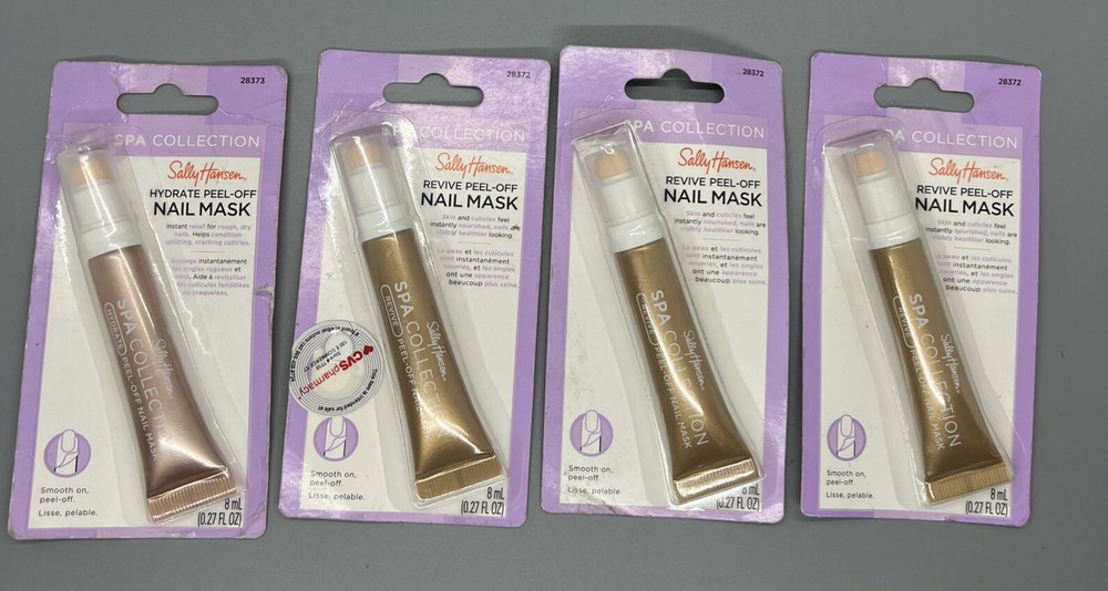 (4) Sally Hansen Spa Collection Revive Peel-Off Mask 0.27 fl oz Sealed 28372