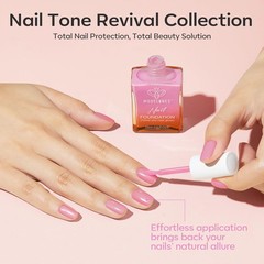 modelones Nail Strengthener 0.34 Fl Oz (Pack of 1), A6-Jelly Purple Pink