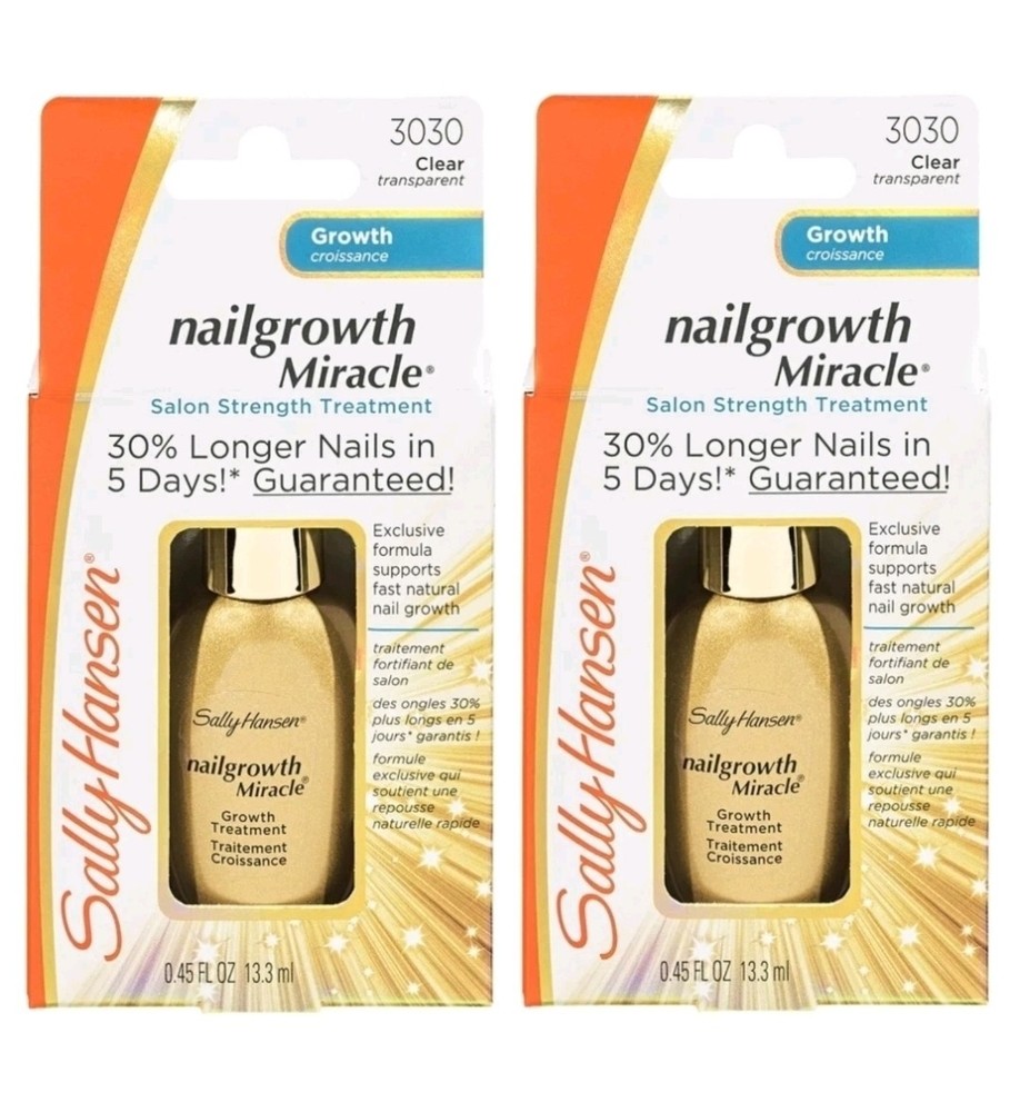 2 Sally Hansen Nail Growth Miracle Growth Treatment 3030 Clear (2 PACK)