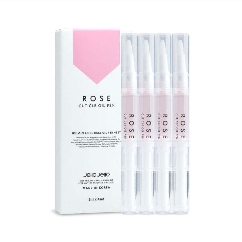 JelloJello Cuticle Oil Pen Rose 3ml*4Pcs – FREE SHIPPING