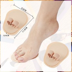 Nuanchu 6 Pieces Double Hammer Toe Straightener Budin One Size, Beige