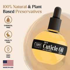 C CARE Cuticle Oil For Nails – Milk and 2.5 Fl Oz (Pack of 1), Honey