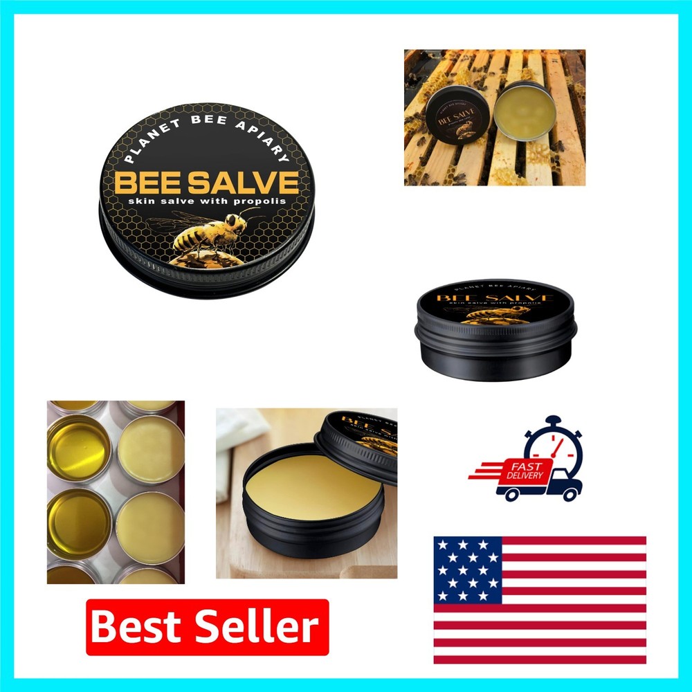 Planet Bee Apiary Bee Salve – Healing Balm for Dry Skin & More – 1oz