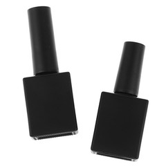 15ml Empty Nail Polish Glass Bottles Round Shape Brush & Cap Refillable