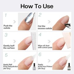 Morovan Professional Natural Nail Prep Dehydrate 0.5 Fl Oz (Pack of 2), Clear