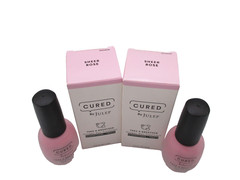 Lot/2 Cured By Julep Take A Breather Strengthens + Treats ~ Sheer Rose ~ 15 ml