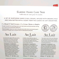 The Scottish Fine Soaps Au Lait Classic Care Trio Hand & Nail Cream 3 x 2.5fl oz