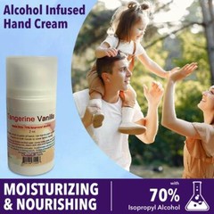 Diva Stuff Hand Cream with 70% Isopropyl Alcohol, 2oz Bottle (Tangerine/Vanilla)