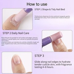 2 Pack Nail Cuticle Oil Pen Quartz Tip Moisturizing Nail Care Treatment Tool