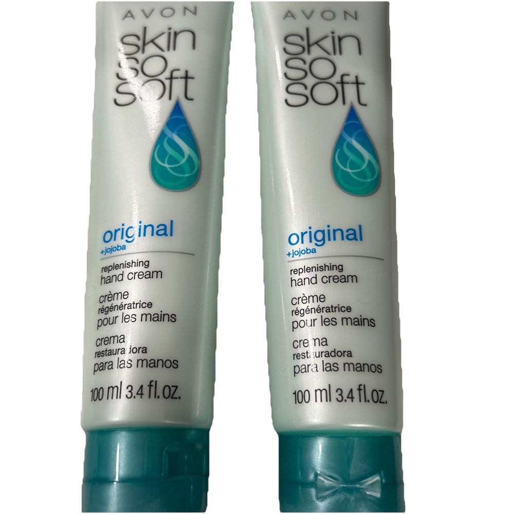 AVON SSS Skin So Soft ORIGINAL +JOJOBA Replenishing Hand Cream 3.4 oz Set of 2