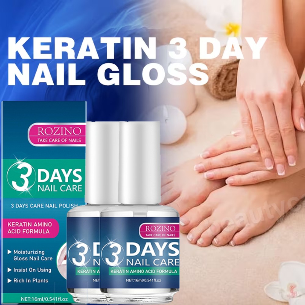 2Pcs ROZINO 3 Days Nail Care – Keratin Amino Acid Formula Superior Nail Nourish