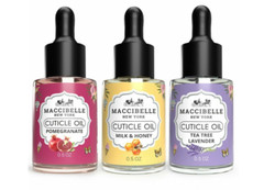 Maccibelle Cuticle Oil Set of 3 Scents w/ Dropper ~ Heals Dry Cracked Cuticles