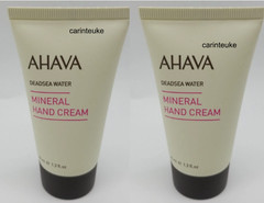 2x AHAVA Deadsea Water Mineral Hand Cream 1.3 fl oz/40 ml Travel Size NO BOX