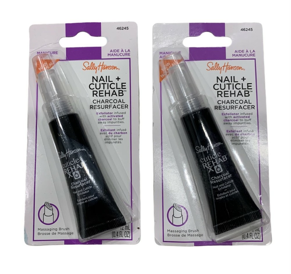 2 Sally Hansen Nail + Cuticle Rehab Charcoal Resurfacer 46245