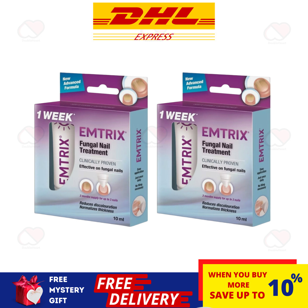 2 X EMTRIX Fungal Nail Treatment 10ml Free Shipping