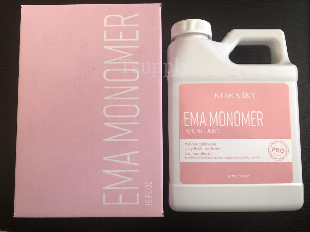 Kiara Sky Liquid EMA Monomer 16oz – for All in 1 powder, Acrylic Nail Art use