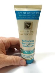 HB Refreshing Foot Cream Deodorant + Menthol Fragrance 100ml & Dead Sea Minerals