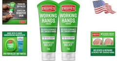 O’Keeffe’s Working Hands Hand Cream – 3oz Tube, 2 Pack for Extreme Dryness