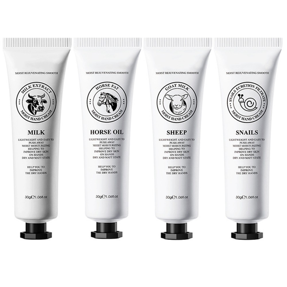 4pcs Hand Cream Prevent Dryness Cracking Non-greasy Fast-Absorbing Hand Lotion