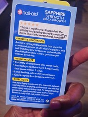 Nail-Aid Sapphire Strengthener & Mega Growth Treatment – Clear, 0.55 Oz