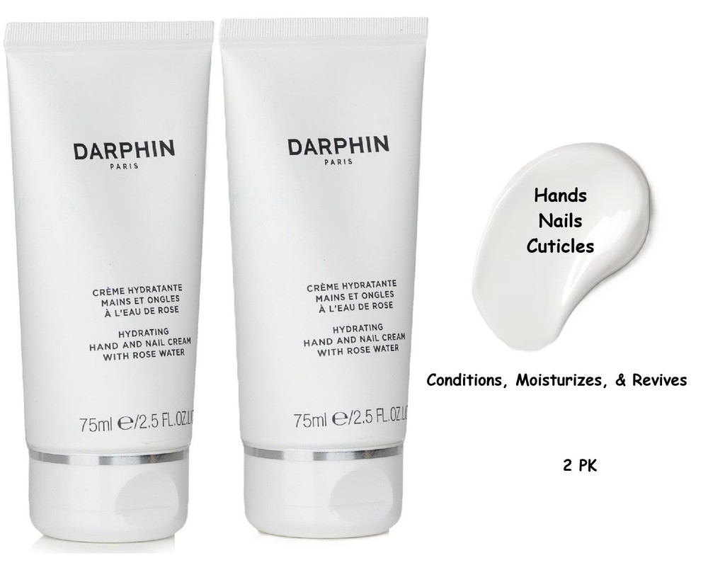 2 PC Darphin Hydrating Hand & Nail Cream with Rose Water 2 X 2.5 OZ Sealed Tubes