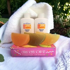 Avon Citrus Scents Soap Set + Avon Skin-So-Soft Anti-Itch Refill Spray Bottles