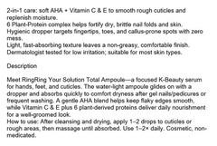 RING RING Your Solution Total Ampoule 30ml Nail Care Vitamin C, E Protein NEW