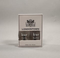 Set: Londontown Kur Nourishing Cuticle Oil/Nail Hardener & Base Coat 12mL. NIB.