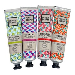 (4) Jenna Hipp Essential Nail and Hand Cream Lotion Nourishing 4oz Shea Butter