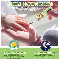 10ml Nail Biting Prevention Polish 2 in 1 Nail Bite Stopper Stop Nail Biting