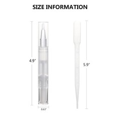5 pack 5ml Transparent Twist Pen for Cuticle Oil Applicator, Empty Nail Oil P…