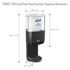 PURELL ES8 Automatic Hand Sanitizer Dispenser, Graphite, Pack of 1, Graphite