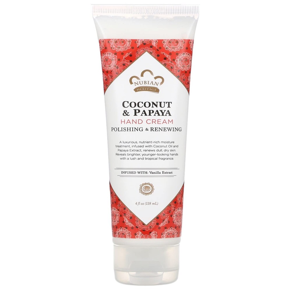 Nubian Heritage Hand Cream, Coconut Papaya, 4 Ounce