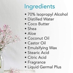 Diva Stuff Hand Cream with 70% Isopropyl Alcohol 2oz Bottle (Vanilla Pinecone)