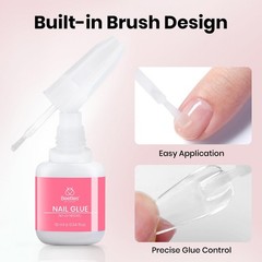 Beetles Press On Nail Glue Quick-Drying 10ml Super Strong Z-10ml