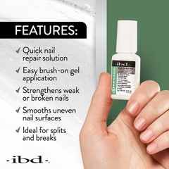 IBD 5 Second Brush On Nail Glue Gel Resin – 0.20 Fl Oz (Pack of 3),