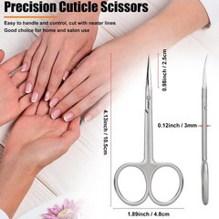 Cuticle Scissors, UPGRADED Fine Tip, for Mani and Pedi,