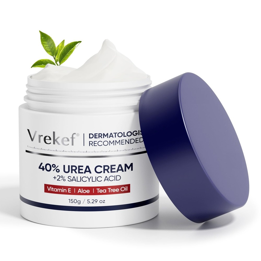 VREKEF Urea Cream 40 Percent for Feet Maximum 5.29 Ounce (Pack of 1), blue