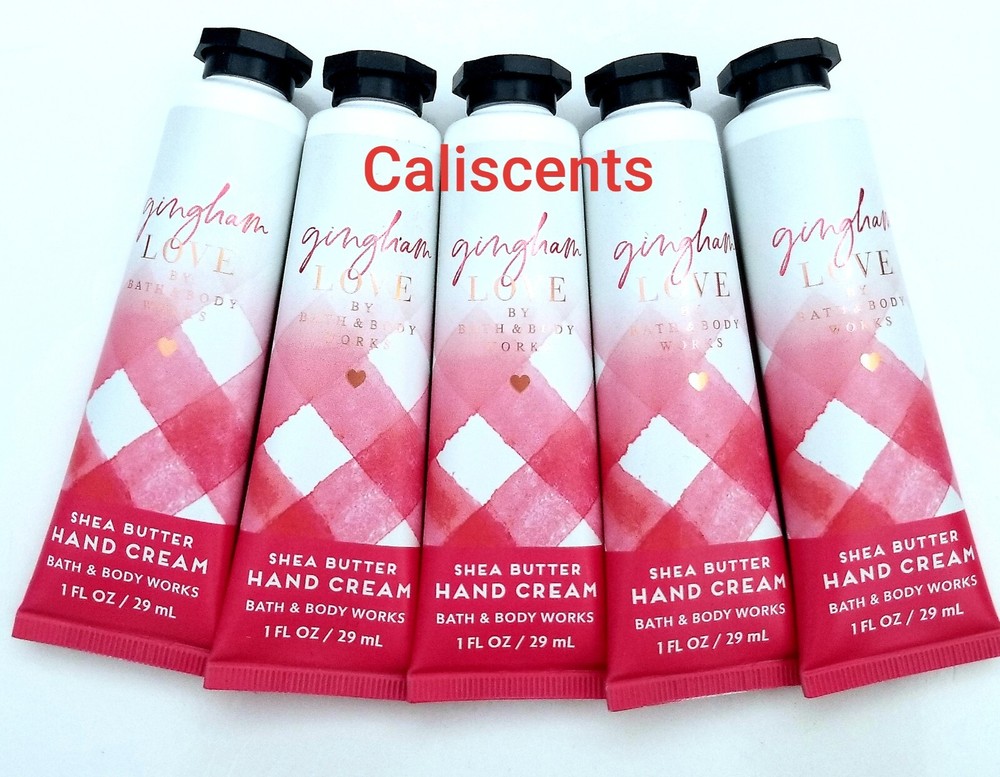 Bath & Body Works GINGHAM LOVE SHEA BUTTER HAND CREAM 1 OZ NEW X5