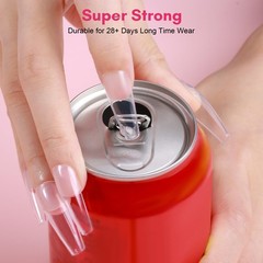 Makartt Super Strong Nail Glue for Press on 0.23 Fl Oz (Pack of 5), Clear