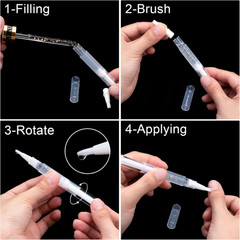 10 Pack 3ml Empty Twist Pen with Brush Tip for Cuticle Oil Lip Gloss Nail Care