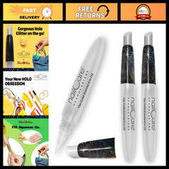 Refillable Holographic Cuticle Oil Pen – 3-Pack Nail Care Squeeze Brush Pens