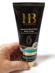 HB 1 Total Black Mud Body Cream 200ml Dead Sea Mineral Dry Sensitive Skin Relief