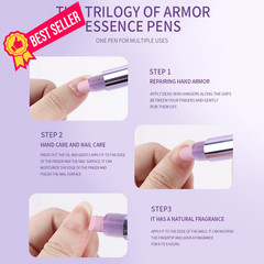Ceramic Cuticle Oil Pusher Pen: 3-in-1 Nail 1 Count (Pack of 1), Purple Kit-1