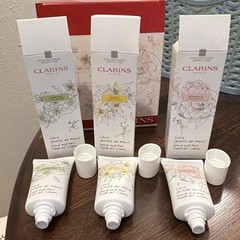 Clarins Hand and Nail Treatment Cream Set Jasmine Magnolia Neroli 3 x 30ml