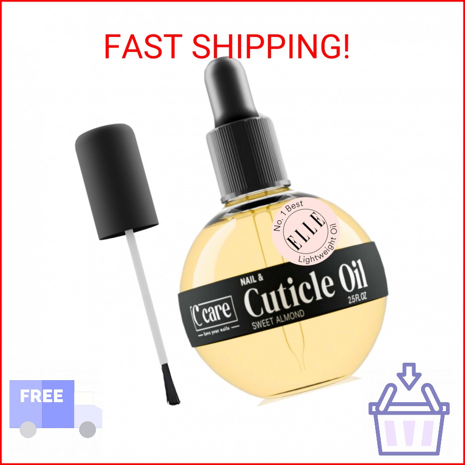 C CARE Sweet Almond Cuticle Oil for Nails, 2.5 oz – Overnight Cuticle Repair Oil