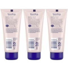 Vaseline Lotion, Healthy Hands Stronger Nails with 3.4 Fl Oz (Pack of 3)